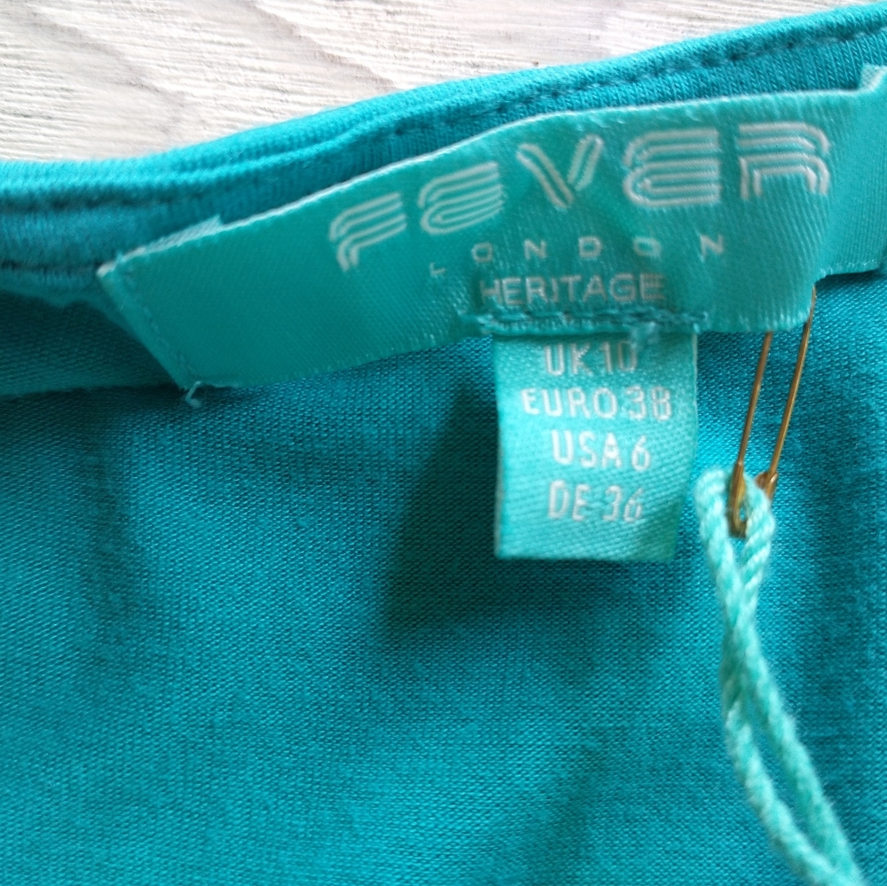 NWT Fever London Dress, Cap Sleeve, Stretch Fabric,Size US 10 - Picture 6 of 7